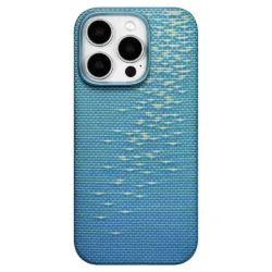 Pitaka รุ่น Glints of Gold - เคส iPhone 16 Pro Max - สี Lucid Blue