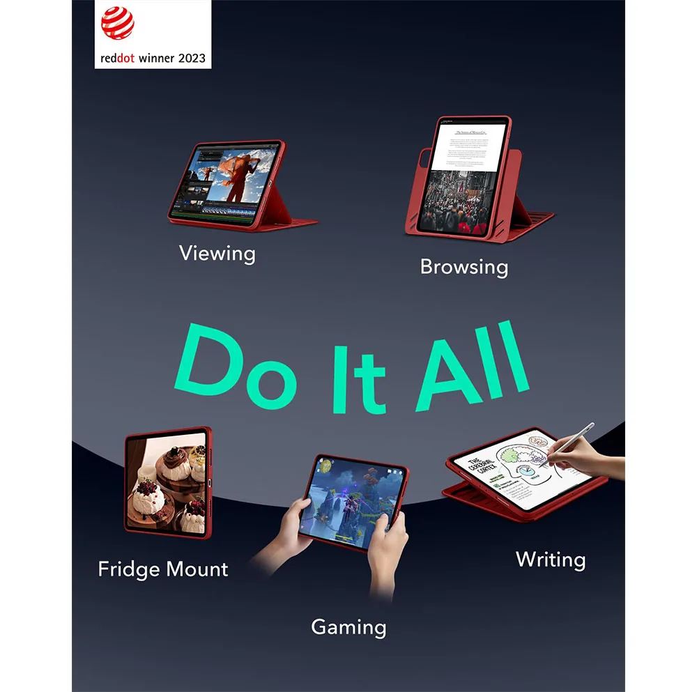 ESR รุ่น Rotating Shift Magnetic Case - เคส iPad Pro 11" (5th/2024) - สี Red 2 ESR รุ่น Rotating Shift Magnetic Case - เคส iPad Pro 11" (5th/2024) - สี Red - Image 2