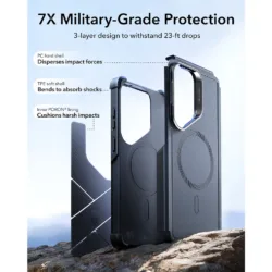 ESR รุ่น Cyber Tough Case with Stash Stand - เคส Galaxy S26 Ultra - สี Black 10 ESR รุ่น Cyber Tough Case with Stash Stand - เคส Galaxy S26 Ultra - สี Black