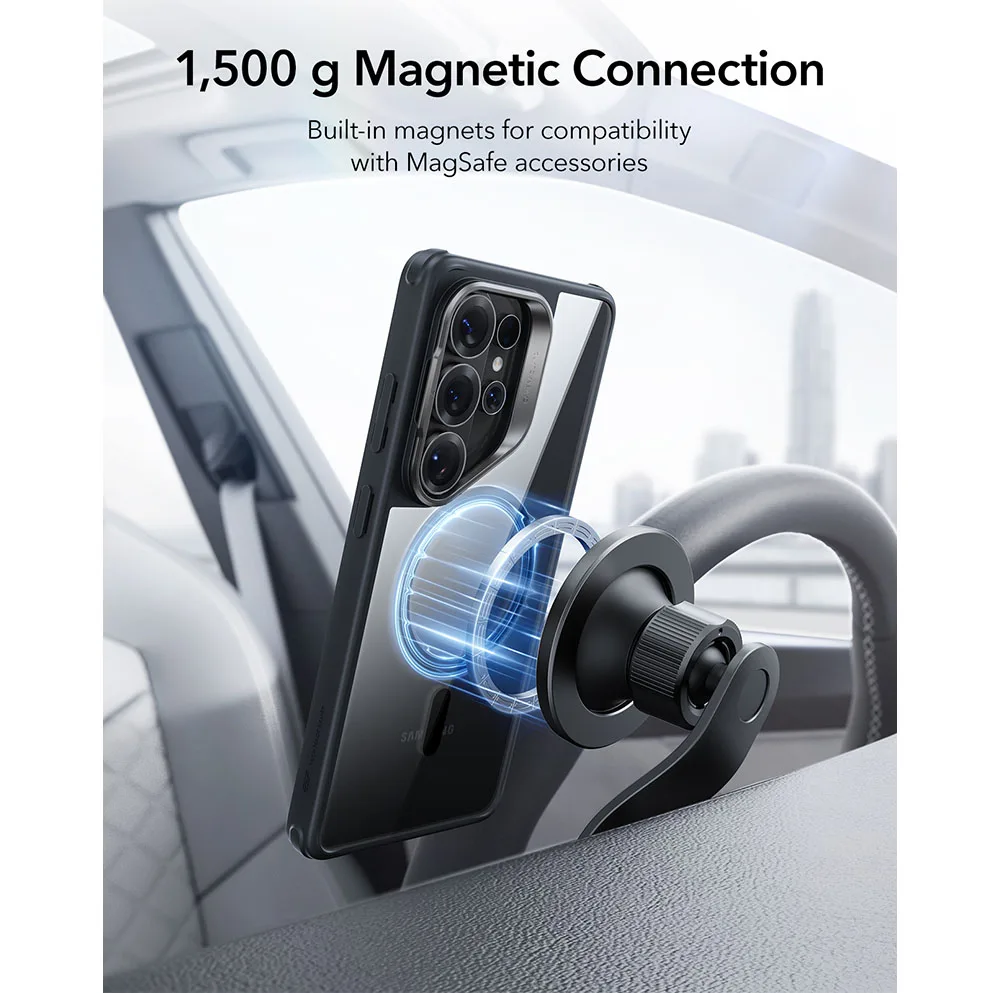 ESR รุ่น Classic Hybrid Case with Stash Stand - เคส Galaxy S26 Ultra - สี Clear Black 6 ESR รุ่น Classic Hybrid Case with Stash Stand - เคส Galaxy S26 Ultra - สี Clear Black - Image 6