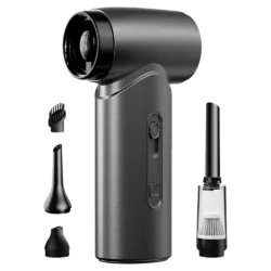 WiWU รุ่น Hurricane Ultra High Speed Fan - พัดลม+ดูดฝุ่น แบบพกพา 2-in-1 - สี Gray