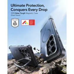 ESR รุ่น Cyber Tough Case with Stash Stand - เคส Galaxy S26 Ultra - สี Black 8 ESR รุ่น Cyber Tough Case with Stash Stand - เคส Galaxy S26 Ultra - สี Black