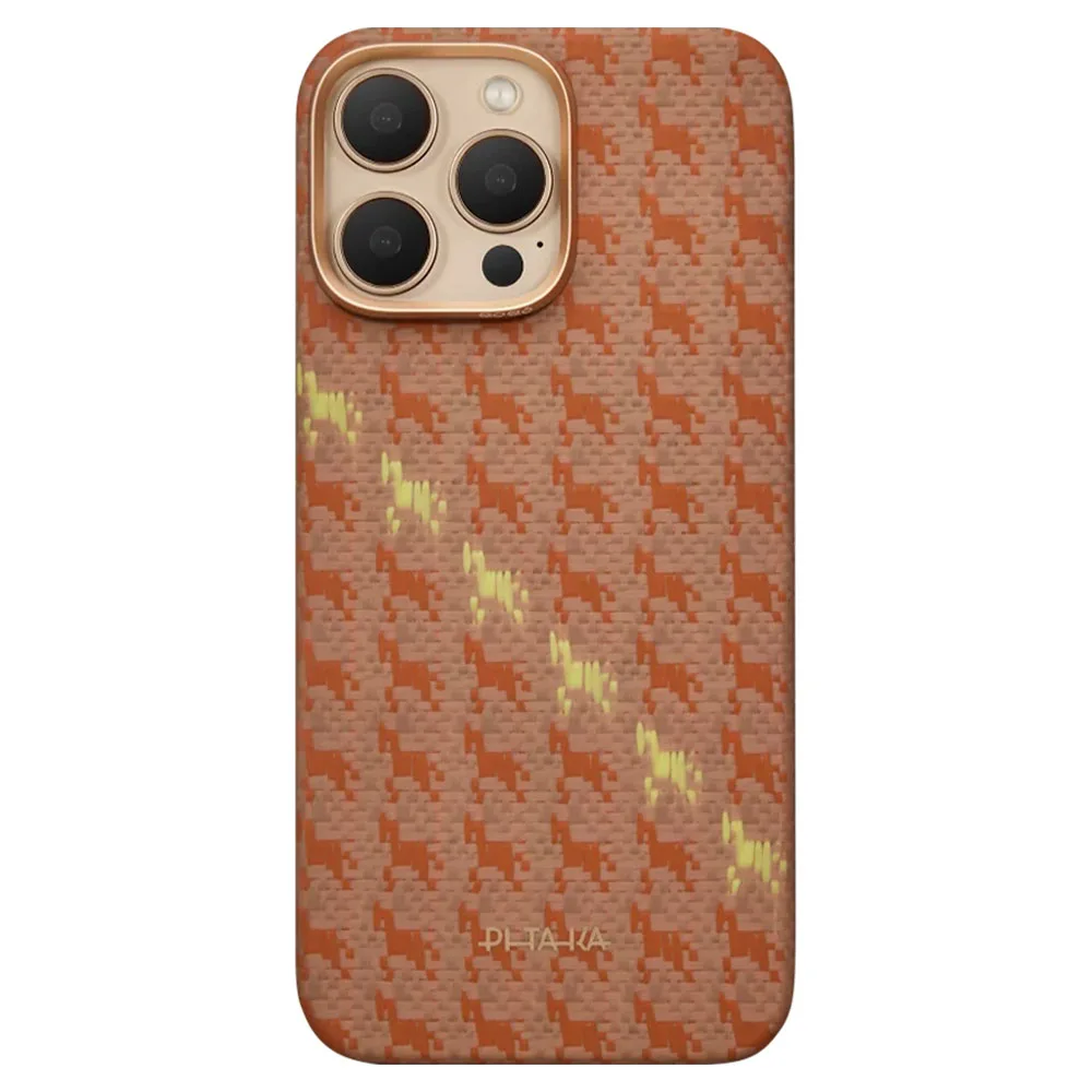 Pitaka รุ่น Happiness Rides Edge Case (PitaTap™) - เคส iPhone 16 Pro - สี Amber 2 Pitaka รุ่น Happiness Rides Edge Case (PitaTap™) - เคส iPhone 16 Pro - สี Amber - Image 2