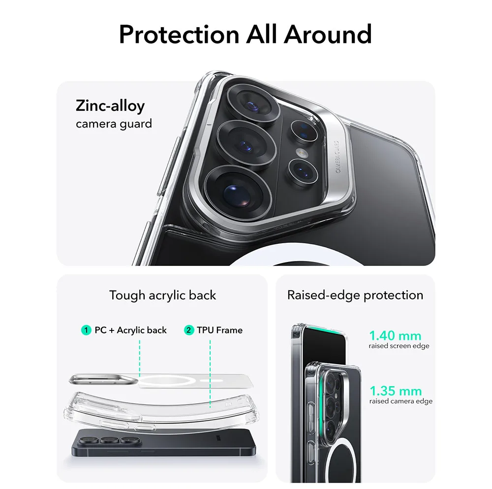 ESR รุ่น Classic Hybrid Case with Stash Stand - เคส Galaxy S26 Ultra - สี Clear 7 ESR รุ่น Classic Hybrid Case with Stash Stand - เคส Galaxy S26 Ultra - สี Clear - Image 7