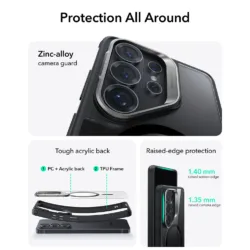 ESR รุ่น Classic Hybrid Case with Stash Stand - เคส Galaxy S26 Ultra - สี Clear Black 12 ESR รุ่น Classic Hybrid Case with Stash Stand - เคส Galaxy S26 Ultra - สี Clear Black