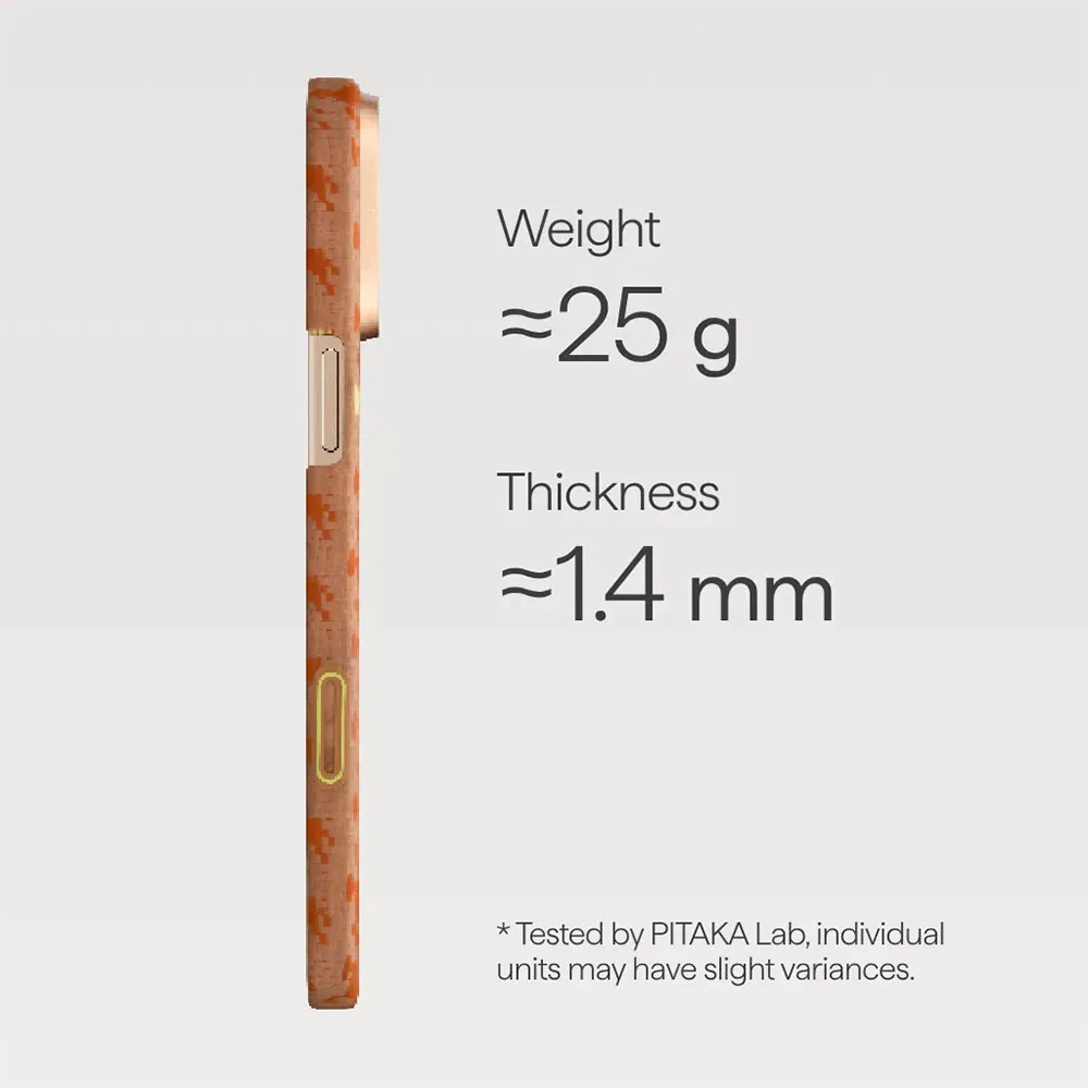 Pitaka รุ่น Happiness Rides Edge Case (PitaTap™) - เคส iPhone 16 Pro - สี Amber 4 Pitaka รุ่น Happiness Rides Edge Case (PitaTap™) - เคส iPhone 16 Pro - สี Amber - Image 4