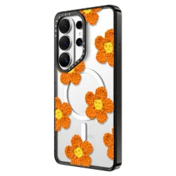 Casetify รุ่น Impact Case - เคส Galaxy S26 Ultra - ลาย Crochet Flowers - Red