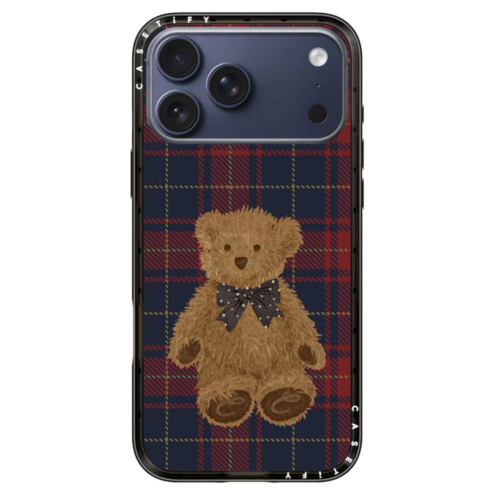 Casetify รุ่น Compact Case - เคส iPhone 17 Pro Max - ลาย Teddy Bear Plaid 1 Casetify รุ่น Compact Case - เคส iPhone 17 Pro Max - ลาย Teddy Bear Plaid