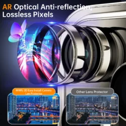 WiWU รุ่น Titan 3D Eagle Eye Lens Guard - กระจกเลนส์กล้อง iPhone 17 / 16 Plus 14 WiWU รุ่น Titan 3D Eagle Eye Lens Guard - กระจกเลนส์กล้อง iPhone 17 / 16 Plus