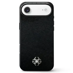 Golden Concept รุ่น Premium Leather - เคส iPhone Air - สี Saffiano Leather Black