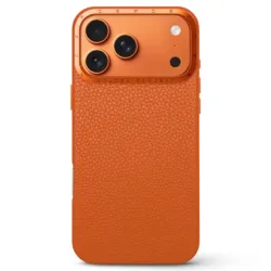 Golden Concept รุ่น Premium Leather - เคส iPhone 17 Pro Max - สี Full-Grain Leather Orange