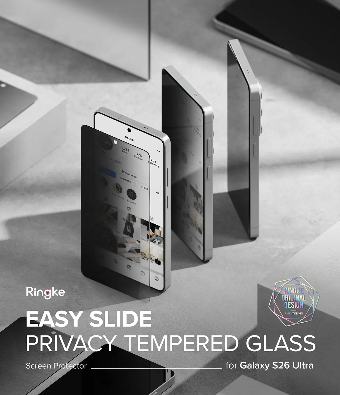 Ringke รุ่น Easy Slide Privacy Tempered Glass - ฟิล์มกระจก Galaxy S26 Plus (ฟิล์ม 2 แผ่น พร้อมอุปกรณ์ติดตั้ง) 8 Ringke รุ่น Easy Slide Privacy Tempered Glass - ฟิล์มกระจก Galaxy S26 Plus (ฟิล์ม 2 แผ่น พร้อมอุปกรณ์ติดตั้ง) - Image 8