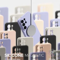 Ringke รุ่น Silicone Magnetic - เคส Galaxy S26 - สี Lavender