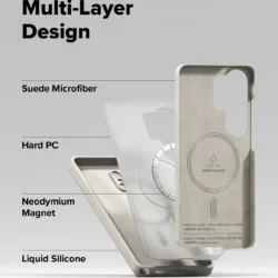 Ringke รุ่น Silicone Magnetic - เคส Galaxy S26 - สี Stone