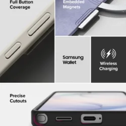 Ringke รุ่น Silicone Magnetic - เคส Galaxy S26 - สี Stone