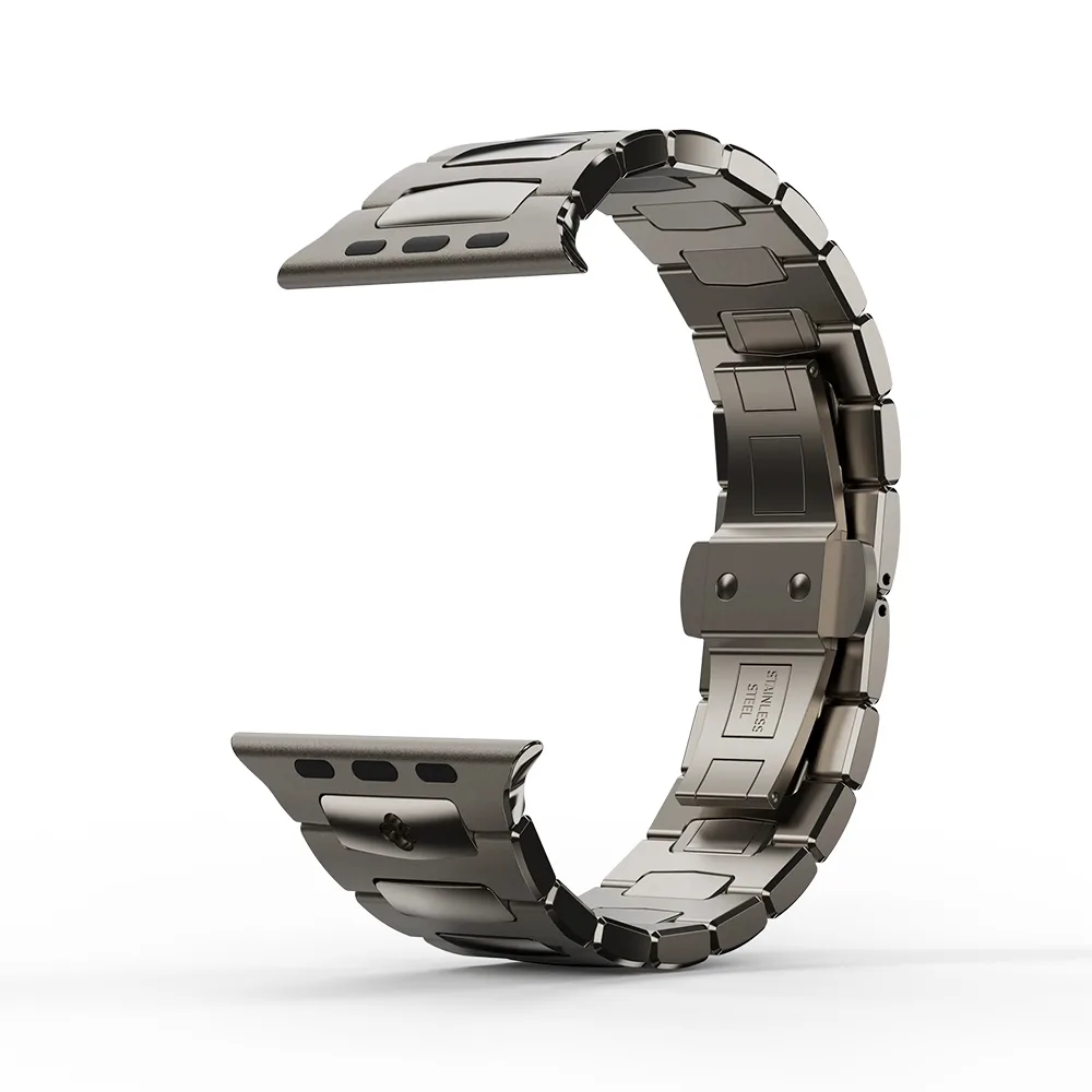 Golden Concept รุ่น Royal II - สายนาฬิกา Apple Watch 45/46/49mm - สี Titanium 3 Golden Concept รุ่น Royal II - สายนาฬิกา Apple Watch 45/46/49mm - สี Titanium - Image 3