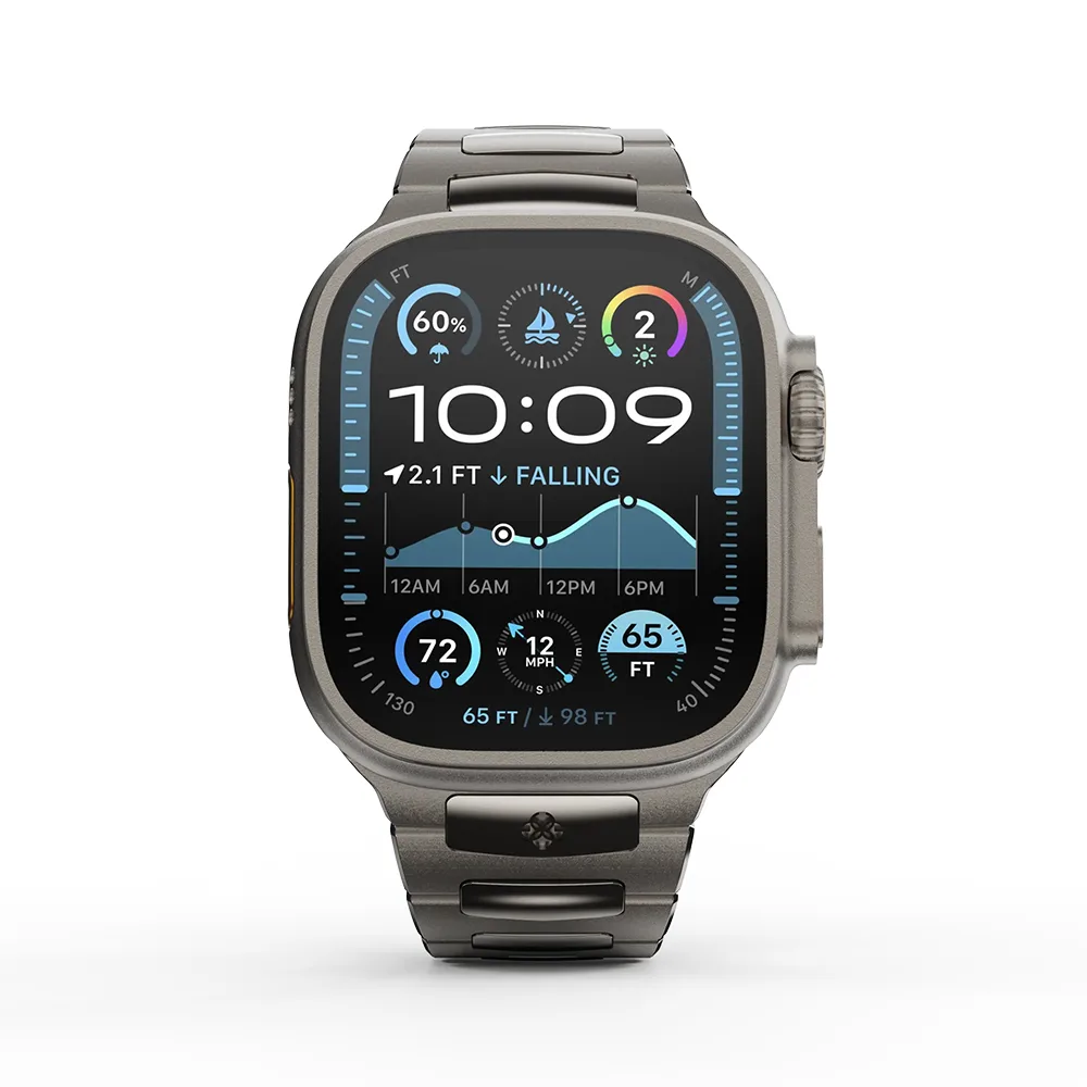 Golden Concept รุ่น Royal II - สายนาฬิกา Apple Watch 45/46/49mm - สี Titanium 2 Golden Concept รุ่น Royal II - สายนาฬิกา Apple Watch 45/46/49mm - สี Titanium - Image 2