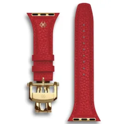 Golden Concept รุ่น Full-Grain Leather  - สายนาฬิกา Apple Watch 40/41/42mm - สี Cheery