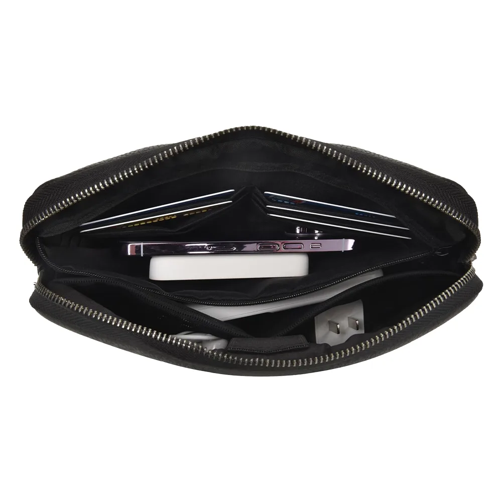 WiWU รุ่น Alpha Anti-theft Clutch Bag - กระเป๋าใส่อุปกรณ์เสริม - สี Black 5 WiWU รุ่น Alpha Anti-theft Clutch Bag - กระเป๋าใส่อุปกรณ์เสริม - สี Black - Image 5