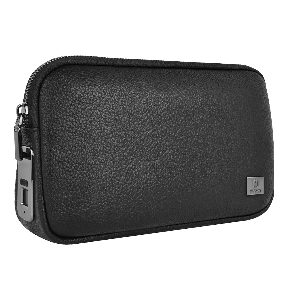 WiWU รุ่น Alpha Anti-theft Clutch Bag - กระเป๋าใส่อุปกรณ์เสริม - สี Black 2 WiWU รุ่น Alpha Anti-theft Clutch Bag - กระเป๋าใส่อุปกรณ์เสริม - สี Black - Image 2