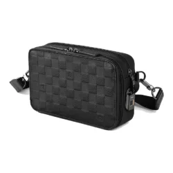 WiWU รุ่น Master Genuine Leather Fingerprint Lock Crossbody Bag - กระเป๋าคาดอก - สี Black