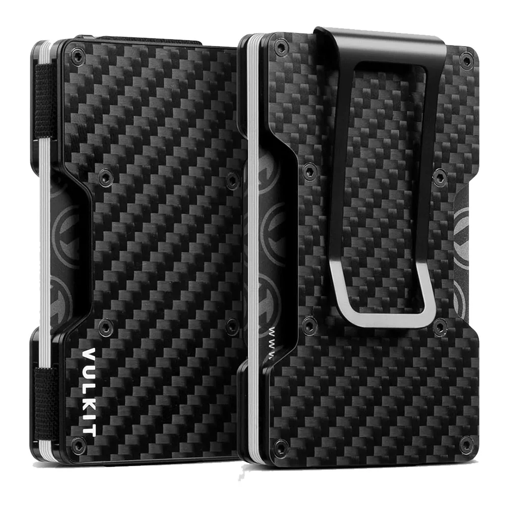 Vulkit รุ่น VCL300 Minimalist Metal Wallet with Money Clip - กระเป๋าเก็บบัตร - สี CF-Black 1 Vulkit รุ่น VCL300 Minimalist Metal Wallet with Money Clip - กระเป๋าเก็บบัตร - สี CF-Black
