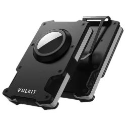 Vulkit รุ่น VCL400 Minimalist Slim Wallet with Money Clip (AirTags) - กระเป๋าเก็บบัตร - สี Black