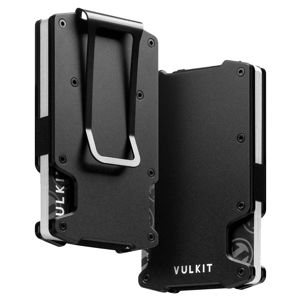 Vulkit รุ่น VCL400 Minimalist Slim Wallet with Money Clip - กระเป๋าเก็บบัตร - สี Black 1 Vulkit รุ่น VCL400 Minimalist Slim Wallet with Money Clip - กระเป๋าเก็บบัตร - สี Black