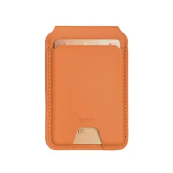 WiWU รุ่น Mag Wallet (FindMy) - ที่เก็บบัตรติดหลังมือถือ - สี Brown