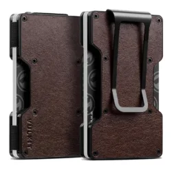 Vulkit รุ่น VCL300 Minimalist Metal Wallet with Money Clip - กระเป๋าเก็บบัตร - สี Retro-Espresso