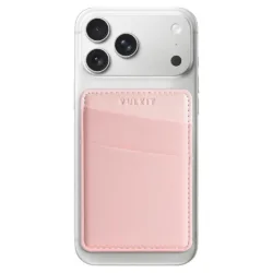 Vulkit รุ่น VPA106 Magnetic Phone Wallet - ที่เก็บบัตรติดหลังมือถือ - สี Pink
