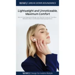 WiWU รุ่น T24 True Wireless - หูฟังไร้สาย - สี White