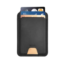 WiWU รุ่น Mag Wallet (FindMy) - ที่เก็บบัตรติดหลังมือถือ - สี Black