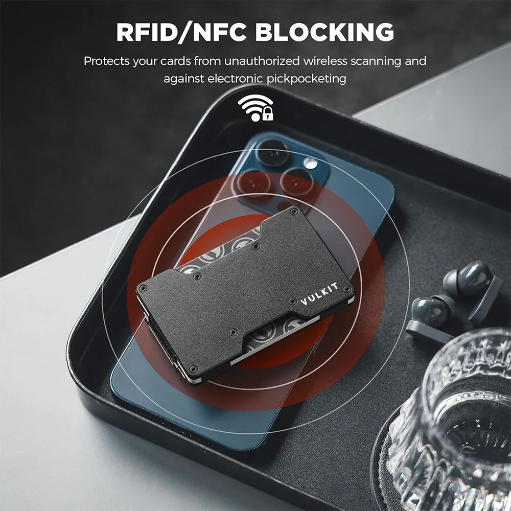 Vulkit รุ่น VCL300 Minimalist Metal Wallet with Money Clip - กระเป๋าเก็บบัตร - สี Black 7 Vulkit รุ่น VCL300 Minimalist Metal Wallet with Money Clip - กระเป๋าเก็บบัตร - สี Black - Image 7