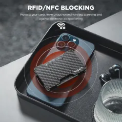 Vulkit รุ่น VCL300 Minimalist Metal Wallet with Money Clip - กระเป๋าเก็บบัตร - สี CF-Black 10 Vulkit รุ่น VCL300 Minimalist Metal Wallet with Money Clip - กระเป๋าเก็บบัตร - สี CF-Black