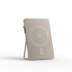 WiWU รุ่น Warriors Carbon Magsafe Metal Stand - ที่เก็บบัตรติดหลังมือถือ - สี Orange