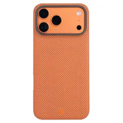 WiWU รุ่น Aramid Armor - เคส iPhone 17 Pro Max - สี Orange & Gold