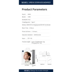 WiWU รุ่น Ai302 - หูฟังไร้สาย - สี Black