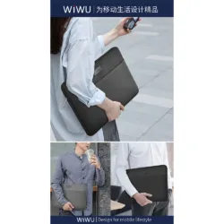 WiWU รุ่น Hali Laptop Sleeve - ซองใส่ Laptop/MacBook ขนาด 16" - สี Black