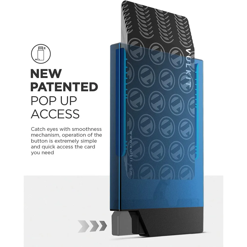 Vulkit รุ่น VC400 Pop up Slim Card Holder - กระเป๋าเก็บบัตร - สี Navy 2 Vulkit รุ่น VC400 Pop up Slim Card Holder - กระเป๋าเก็บบัตร - สี Navy - Image 2