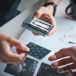 Vulkit รุ่น VCL400 Minimalist Slim Wallet with Money Clip - กระเป๋าเก็บบัตร - สี Space Grey