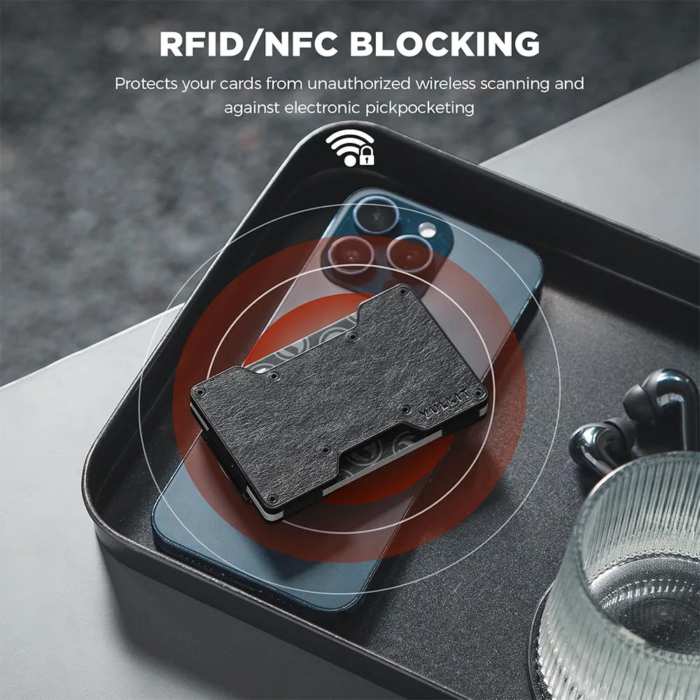 Vulkit รุ่น VCL300 Minimalist Metal Wallet with Money Clip - กระเป๋าเก็บบัตร - สี Retro-Black 4 Vulkit รุ่น VCL300 Minimalist Metal Wallet with Money Clip - กระเป๋าเก็บบัตร - สี Retro-Black - Image 4