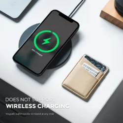 Vulkit รุ่น VPA106 Magnetic Phone Wallet - ที่เก็บบัตรติดหลังมือถือ - สี Gold