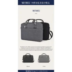 WiWU รุ่น Minimalist Laptop Bag Pro II - กระเป๋า Laptop/MacBook ขนาด 15.6" - สี Grey
