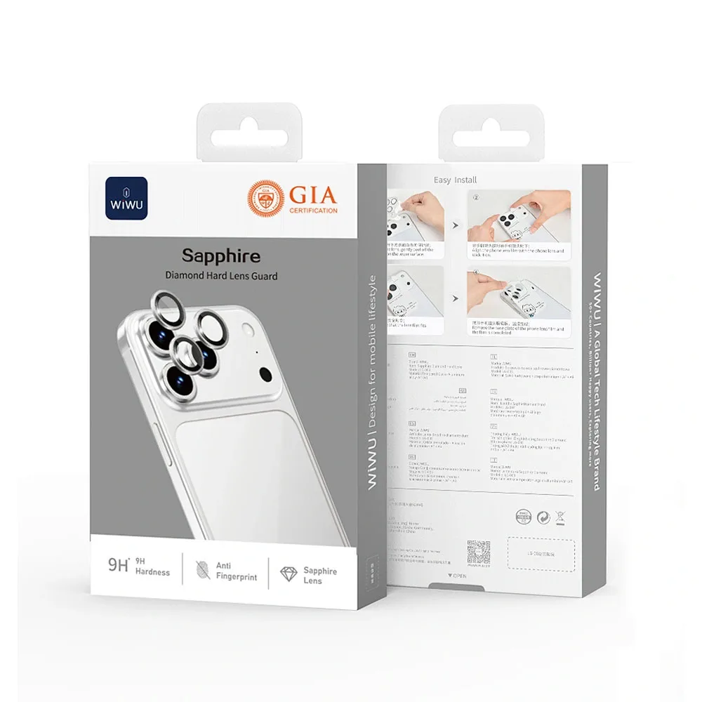 WiWU รุ่น Sapphire Diamond Hard Lens Guard - กระจกเลนส์กล้อง iPhone 17 Pro/ 17 Pro Max 2 WiWU รุ่น Sapphire Diamond Hard Lens Guard - กระจกเลนส์กล้อง iPhone 17 Pro/ 17 Pro Max - Image 2