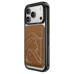 Casetify รุ่น Snappy™ Bioveg Horse Wallet - ที่เก็บบัตรติดหลังมือถือ - สี Tan