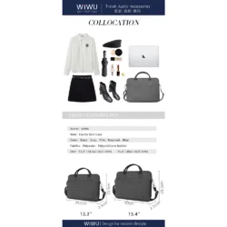 WiWU รุ่น Cosmo Laptop Slim - กระเป๋า Laptop/MacBook ขนาด 13" - สี Pink