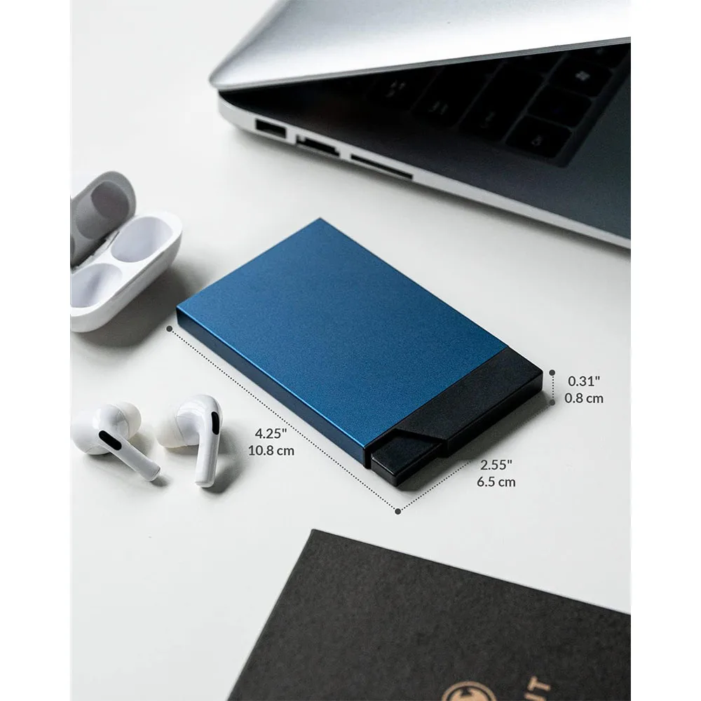 Vulkit รุ่น VC400 Pop up Slim Card Holder - กระเป๋าเก็บบัตร - สี Navy 4 Vulkit รุ่น VC400 Pop up Slim Card Holder - กระเป๋าเก็บบัตร - สี Navy - Image 4