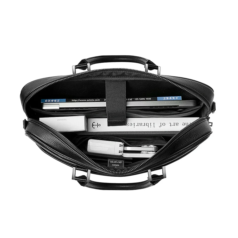 WiWU รุ่น Master Fingerprint Lock Brief - กระเป๋า Laptop/MacBook ขนาด 16" - สี Black 6 WiWU รุ่น Master Fingerprint Lock Brief - กระเป๋า Laptop/MacBook ขนาด 16" - สี Black - Image 6