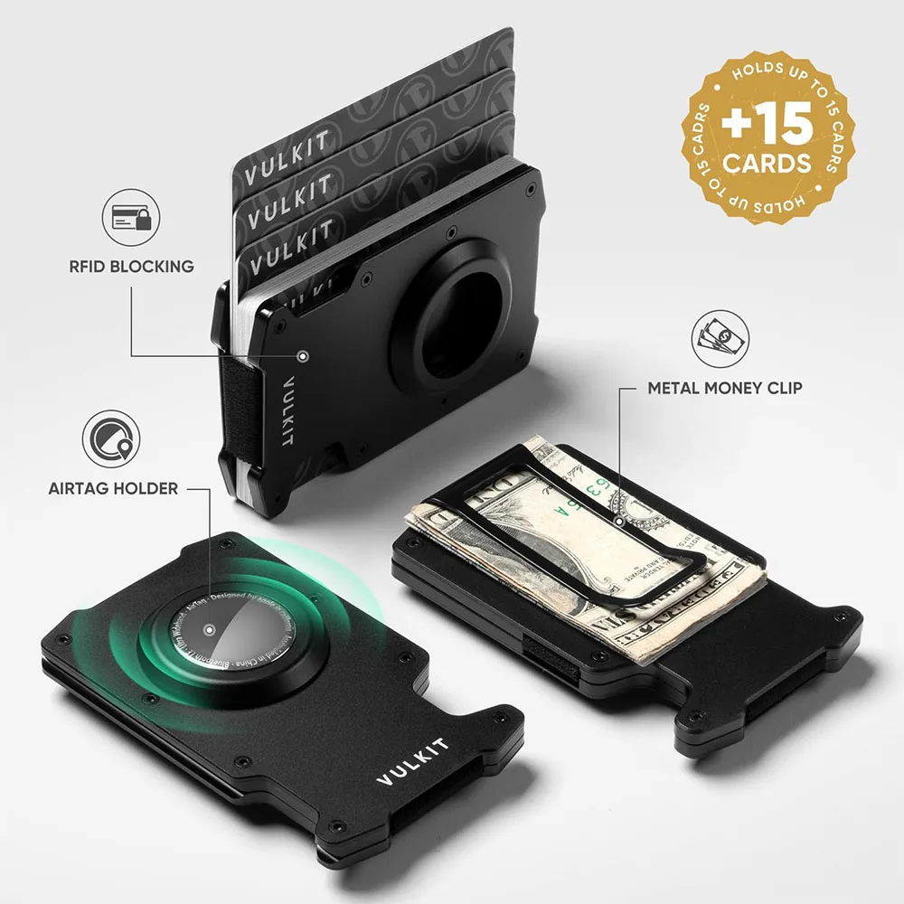 Vulkit รุ่น VCL400 Minimalist Slim Wallet with Money Clip (AirTags) - กระเป๋าเก็บบัตร - สี Black 7 Vulkit รุ่น VCL400 Minimalist Slim Wallet with Money Clip (AirTags) - กระเป๋าเก็บบัตร - สี Black - Image 7
